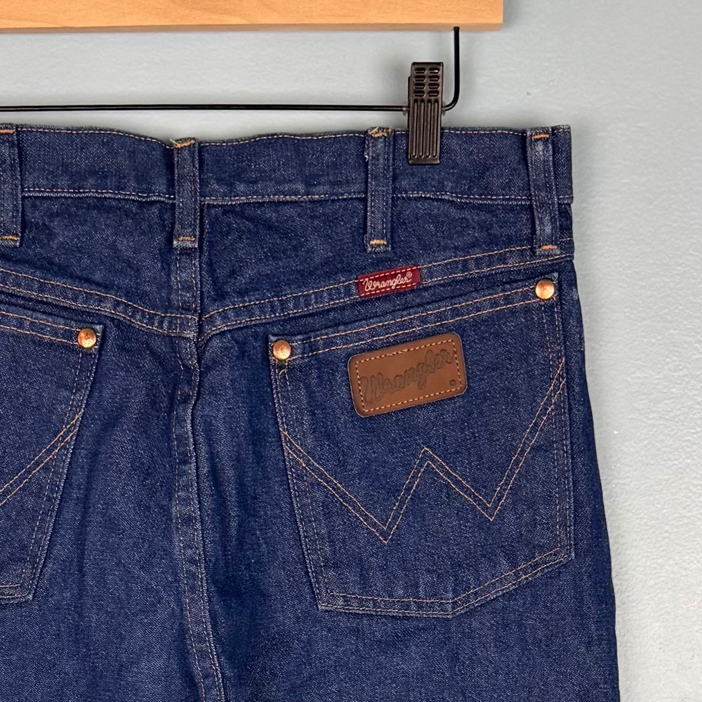 Wrangler Men's 32x36 Blue Cowboy Cut Straight Leg Denim Jeans Dark Wash Western